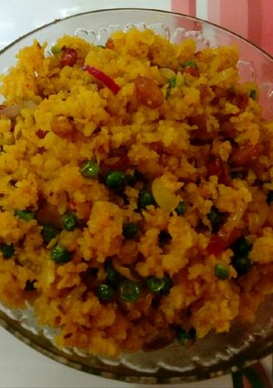 A picture of Chirer pulao (Flatten Rice).