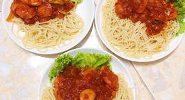 Hình ảnh món Spaghetti nấm và xúc xích