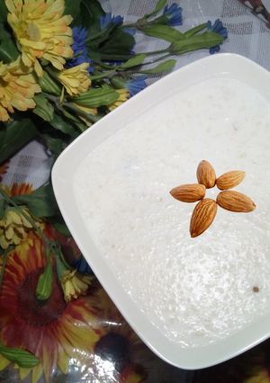 A picture of Kheer (Rice Pudding).