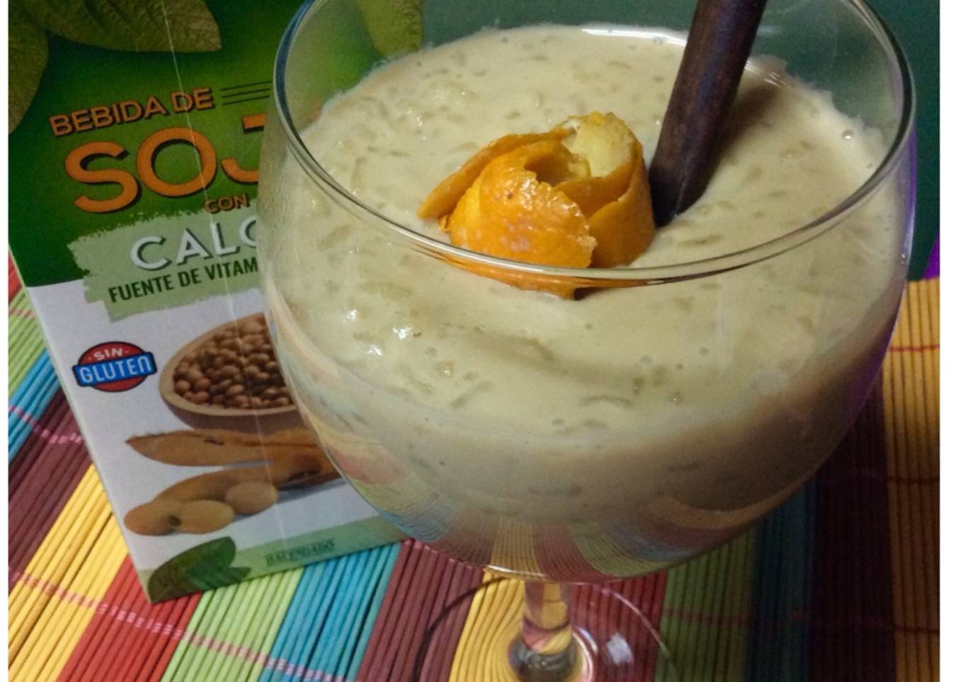 Arroz con leche vegano (con leche de soja)
