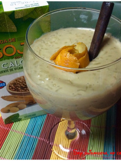 Una foto de Arroz con leche vegano (con leche de soja)