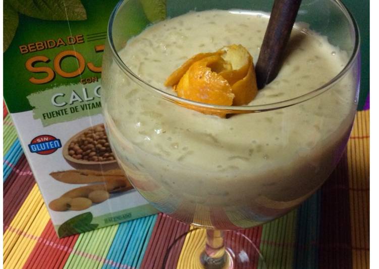 Arroz con leche vegano (con leche de soja)