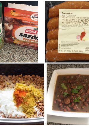 Una foto de Frijoles charros pintos (Mexican pinto beans)Crockpot / slow cooker