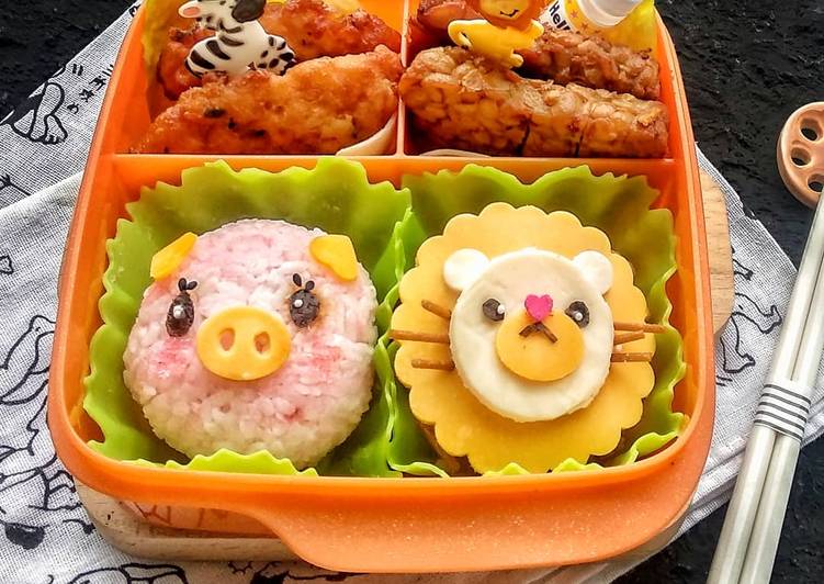 Pig & Lion Bento🐷🐹