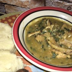 A picture of White soup(Ofe nsala) with Semolina.
