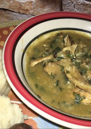 A picture of White soup(Ofe nsala) with Semolina.
