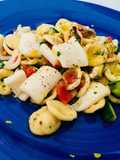 Orecchiette con ragù bianco di cozze e calamari