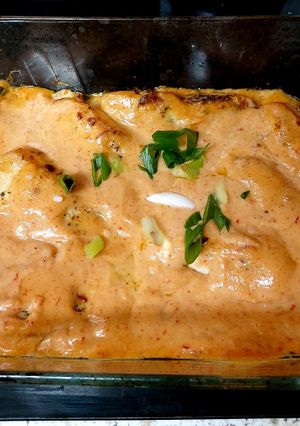 A picture of My Spiced Roast Chicken pieces in Bang Bang Sauce. 🥰😘.