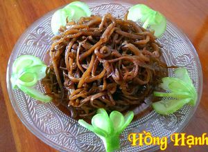 Hình của món Cải Xá Bấu Xào Chay.