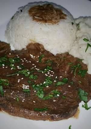 صورة لوصفة انتريكوت بصلصة الصويا