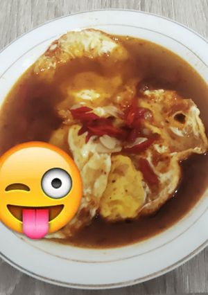 Foto resep Telor Ceplok Kuah Hitam Poll Pedas