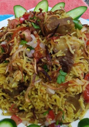A picture of Rangeen Pulao.