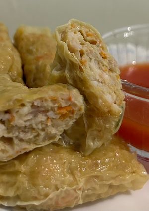 Foto resep Lumpia Kulit Tahu (Udang dan Ayam)