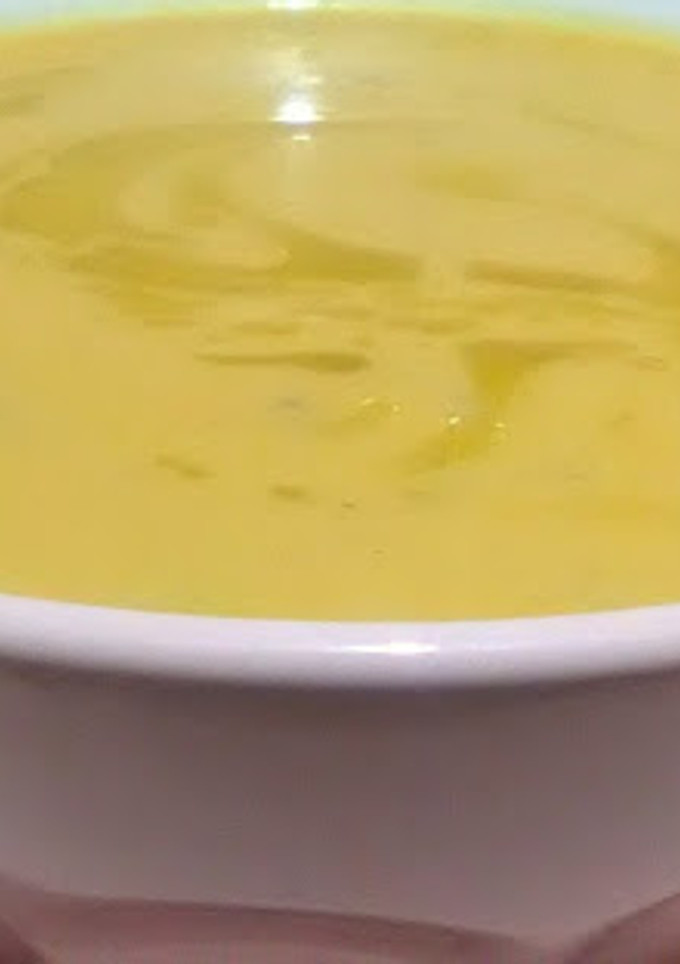 Una foto de Crema de calabaza y puerro