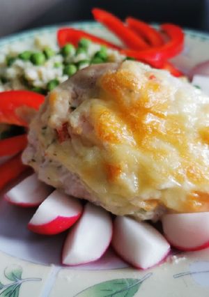 Sajtkrémes csirkemell recept fotója
