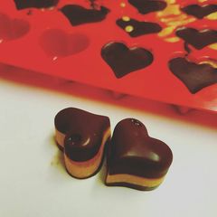 A picture of Keto (Low Carb High Fat) Dark Chocolate, Peanut Butter Fat Bombs.
