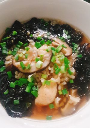 รูปของ ข้าวต้มไก่ เห็ดหอม สาหร่าย
