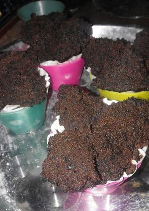 Foto resep Bolu coklat mekrok (tepung beras dan tanpa telur)