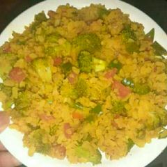 A picture of Onion poha.