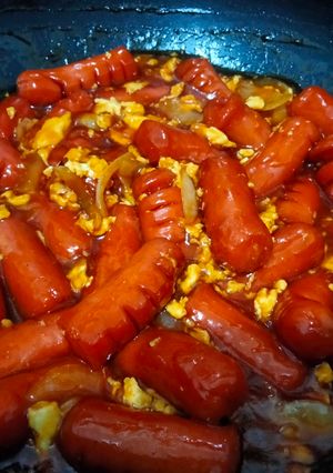 Foto resep Sosis goreng telur saus asam manis
