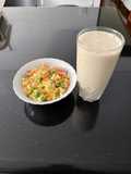 Jugo de leche con plátano