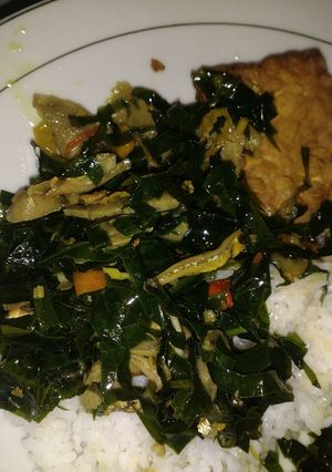 Foto resep Daun melinjo tumis teri pedas