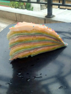 Foto resep Mille crepes rainbow