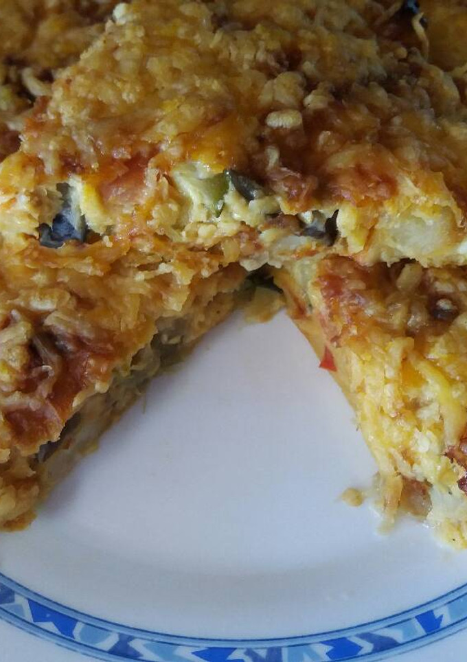 Una foto de Tarta de verduras con queso