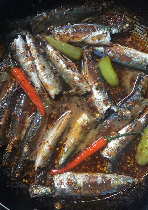 Hình của món Cá nục chuối kho.