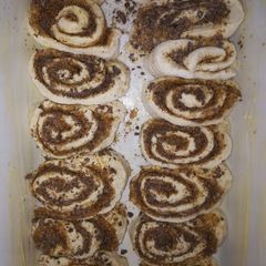 A picture of Cinnamon and chocolate rolls.