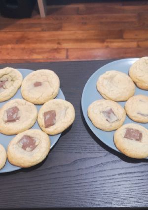 Une photo de Cookies fondants au chocolat au lait