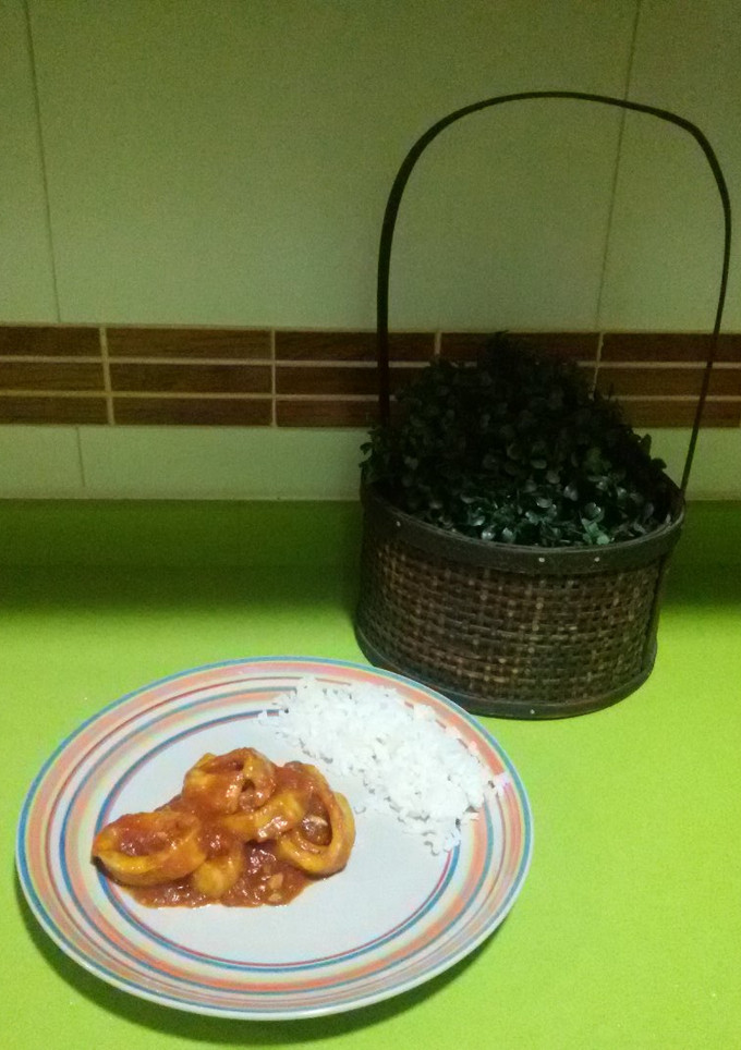Una foto de Calamares en salsa americana con Thermomix