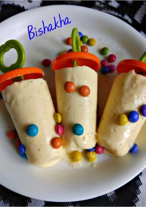 A picture of Leftover barfi Mango Kulfi.