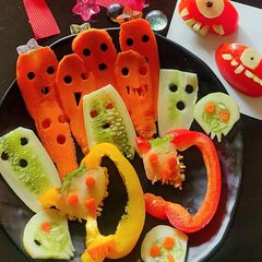 A picture of Spooky Veggie Salad.