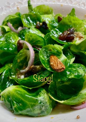 A picture of Brussels Sprout Leaf Salad.