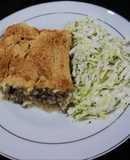بطاطا سوفليه وسلطة ملفوف