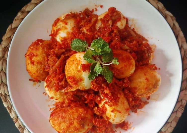 Telur Teri Balado ala Padang