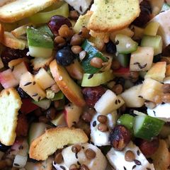 A picture of Blueberry, lentils and feta Salad.