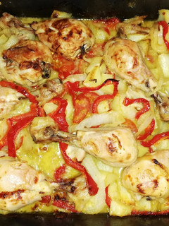 Una foto de Pollo al horno