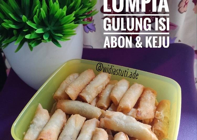 Lumpia gulung isi abon & keju