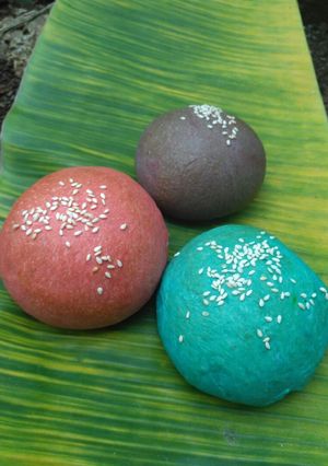 Foto resep Roti tawar & burger bun pelangi no telur