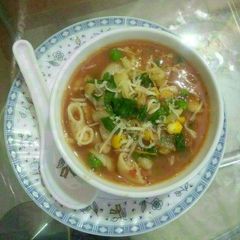 A picture of Italian vegetable soup.