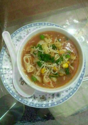 A picture of Italian vegetable soup.