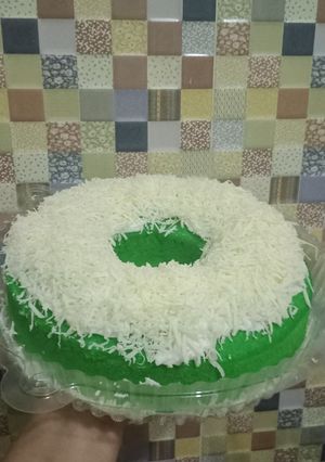 Foto resep Kue Bolu Kukus Pandan Keju 💕