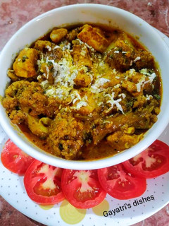 गोभी पनीर की शाही सब्जी (gobi paneer ki shahi sabzi recipe in Hindi) रेसिपी मुख्य फोटो