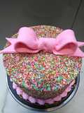 Bow on top full cover sprinkles cake 🎀