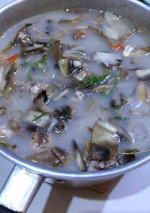 รูปของ แกงหัวปลีใส่ไก่สับ