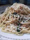 Espaguetis con espinacas. #meinspire#cocinaconloqueay