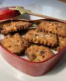 Galletas saladas de harina de garbanzos con semillas y frutos secos