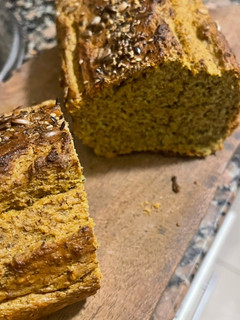 Una foto de Pan de lentejas sin gluten. Riquísimo!